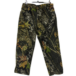 Mossy Oak Pants Mens Tag Sz 36X32 Camo Measures 35X29 Break Up Infinity Hunting